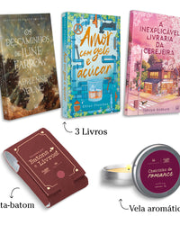 Clube Entre Romances [Amor com gelo e açúcar, Os descaminhos de June Farrow e A inexplicável livraria da cerejeira] + Brindes